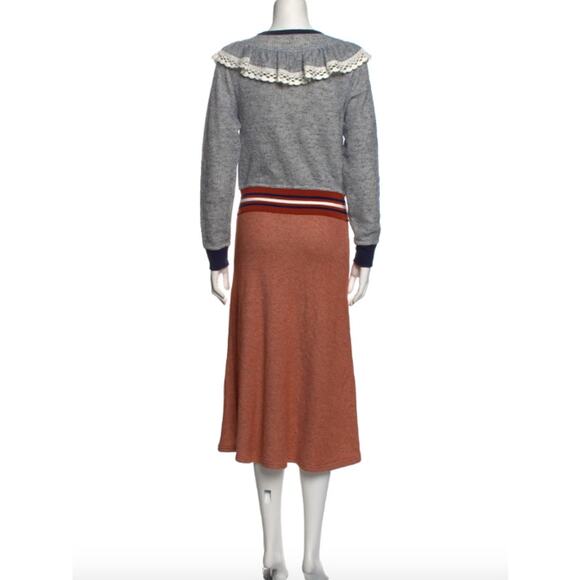 WARM Colorblock Pattern Long Dress - Picture 3 of 3